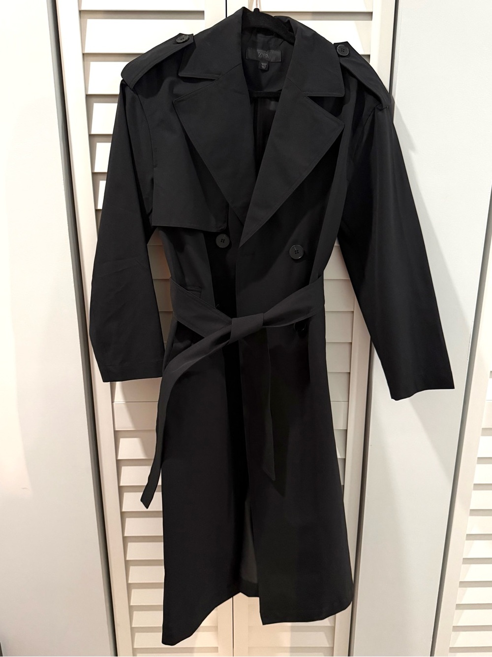 NWOT Zara Black Trench Coat